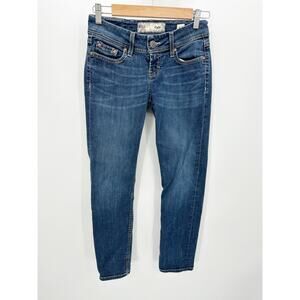 BKE Denim Kate Straight Leg Dark Wash Blue Denim‎ Jeans Women's Size 25 x 29.5